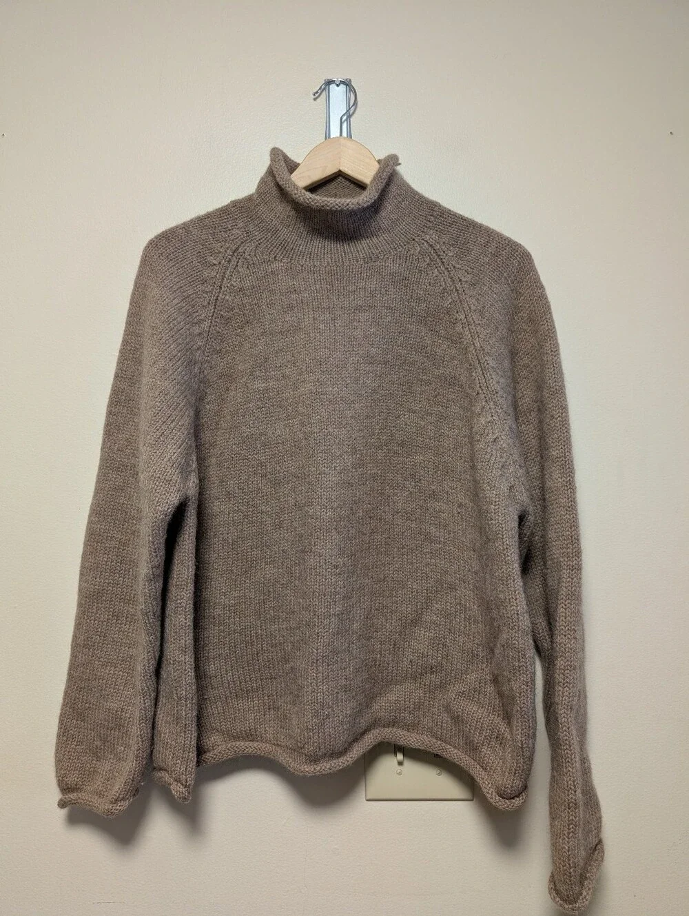 J.Crew Oarsman Roll Neck 100% Wool Sweater Men's Large Vintage